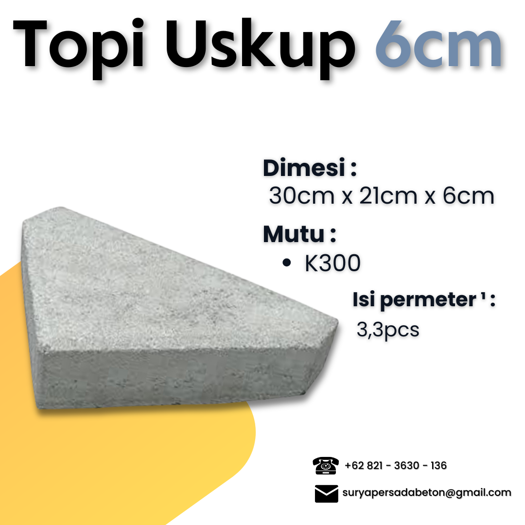 TOPI USKUP 6CM NATURAL
